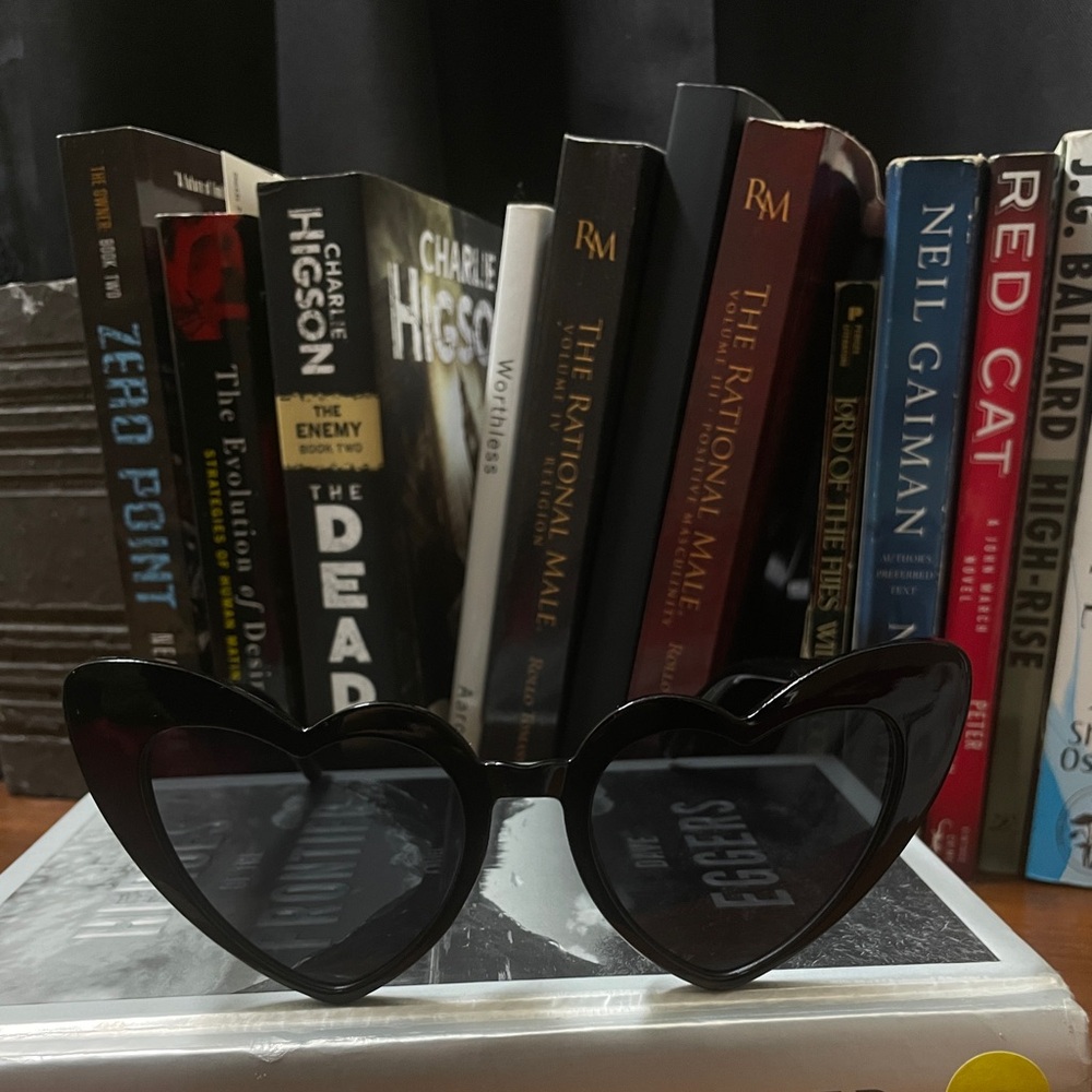 Black heart shape sunglasses